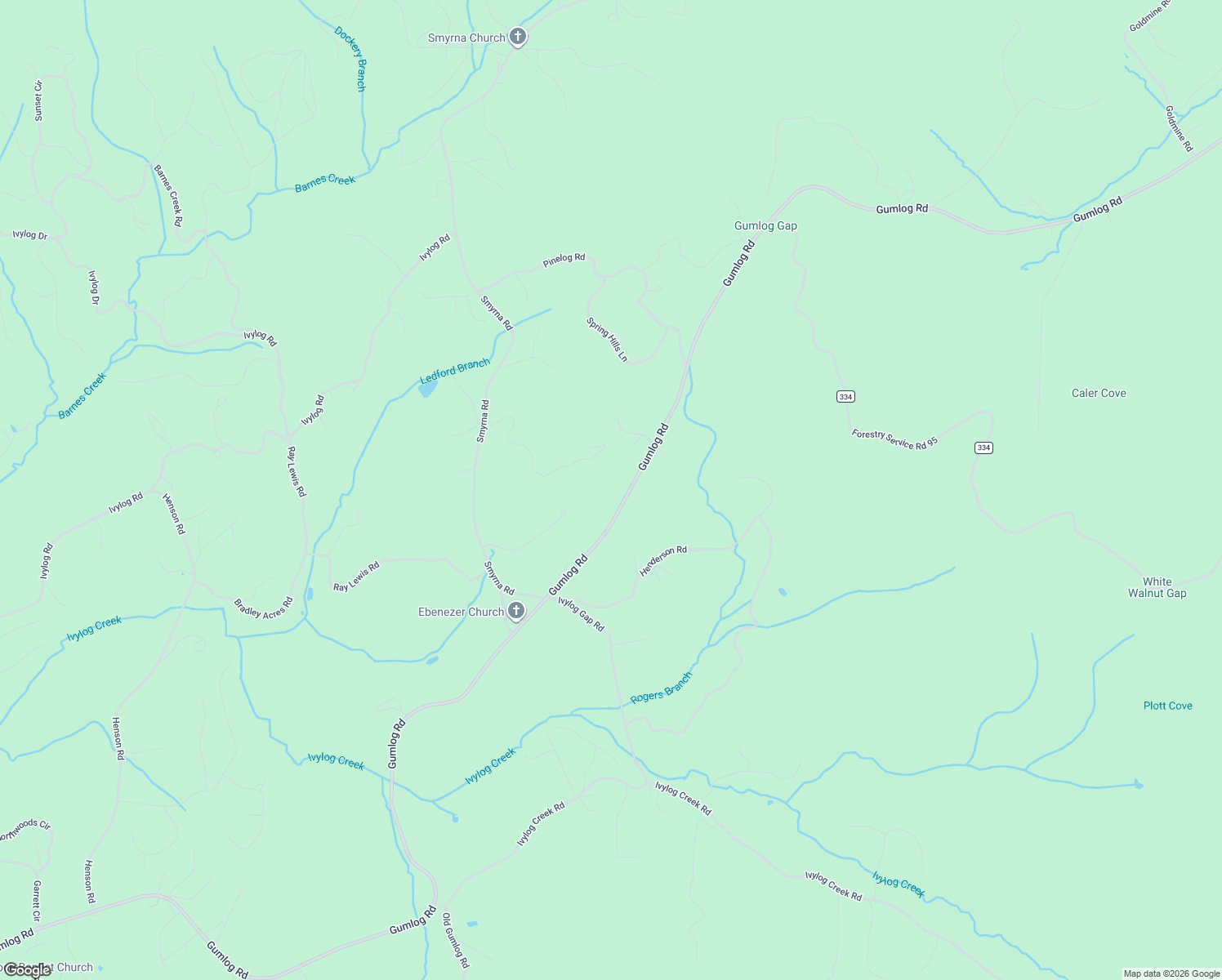 map of restaurants, bars, coffee shops, grocery stores, and more near 3331 Gumlog Road in Young Harris