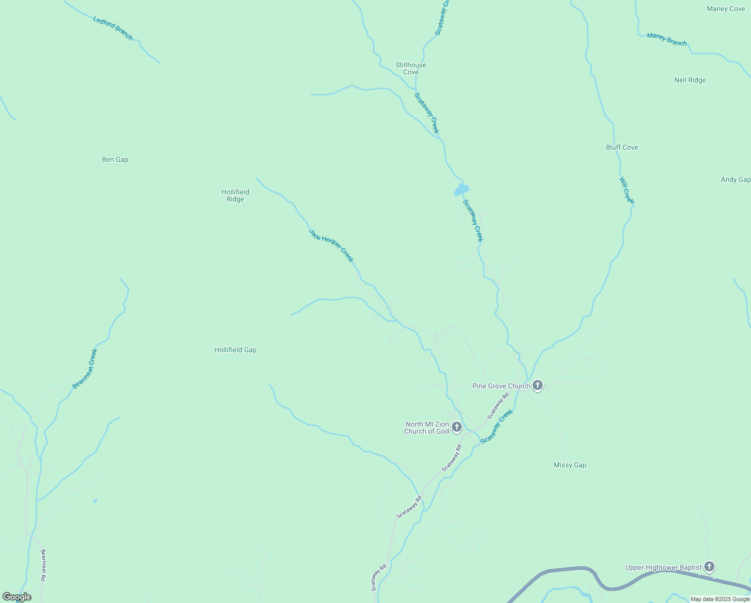 map of restaurants, bars, coffee shops, grocery stores, and more near 283-309 Jack Creek Road in Hiawassee