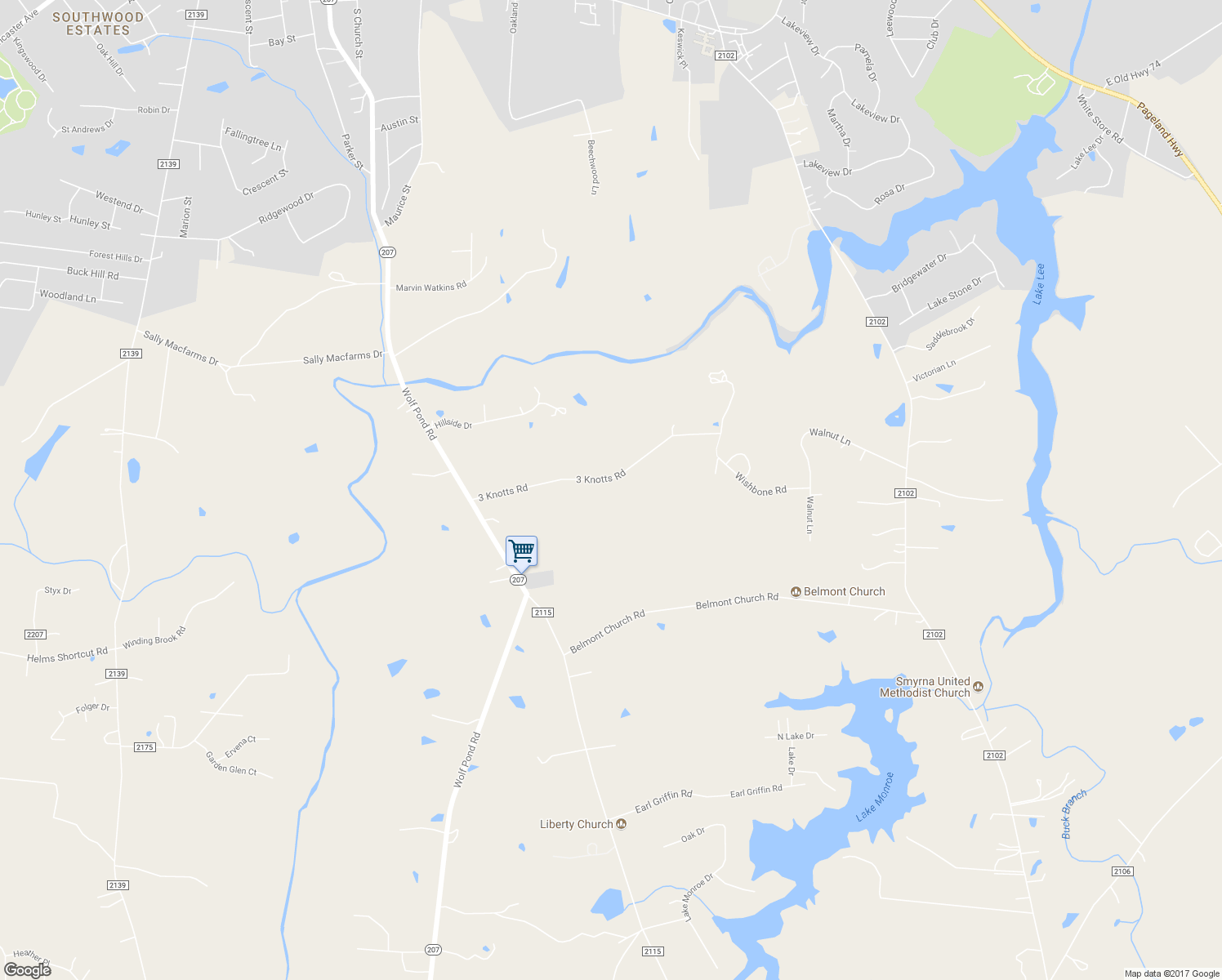 map of restaurants, bars, coffee shops, grocery stores, and more near 310 3 Knotts Road in Monroe