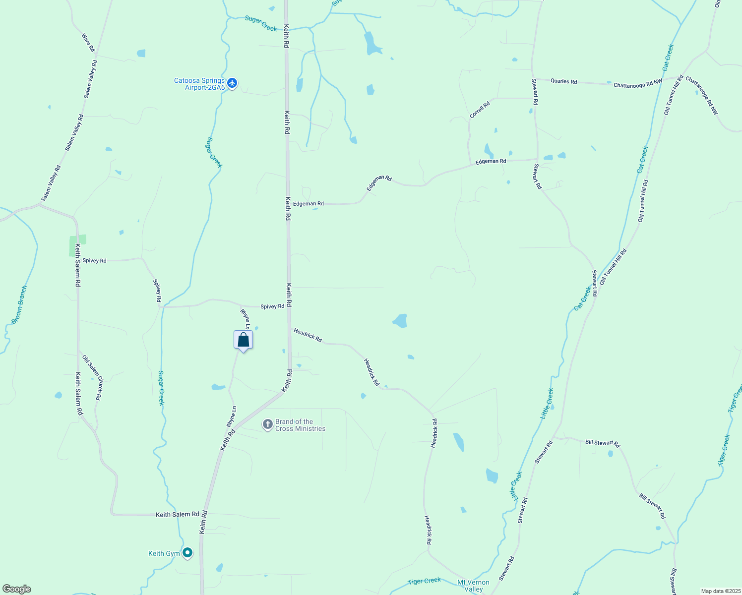 map of restaurants, bars, coffee shops, grocery stores, and more near 396 Timberland Trail in Ringgold