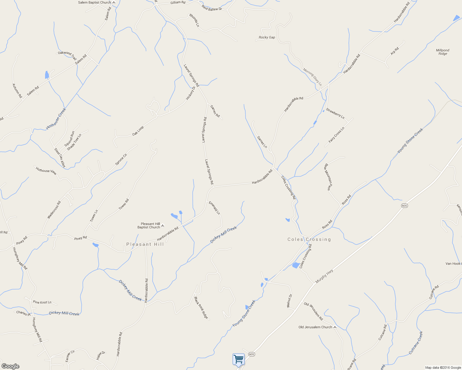 map of restaurants, bars, coffee shops, grocery stores, and more near 3373 Hardscrabble Road in Mineral Bluff