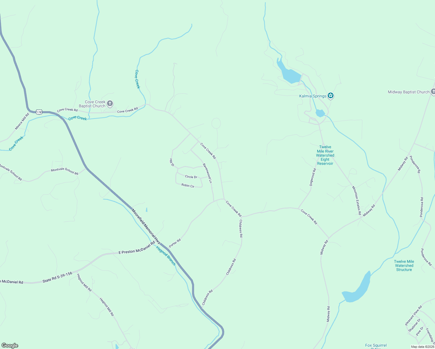 map of restaurants, bars, coffee shops, grocery stores, and more near 884 Cove Creek Road in Pickens