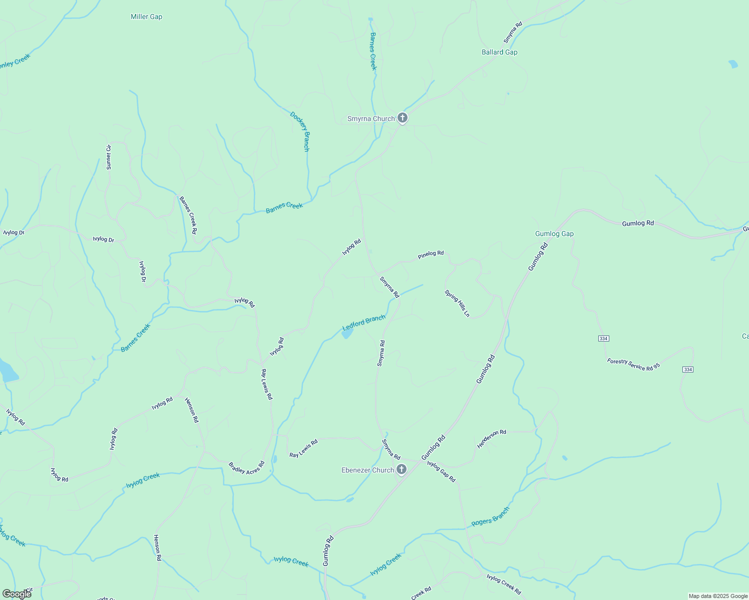 map of restaurants, bars, coffee shops, grocery stores, and more near 51 Campbell Lane in Blairsville