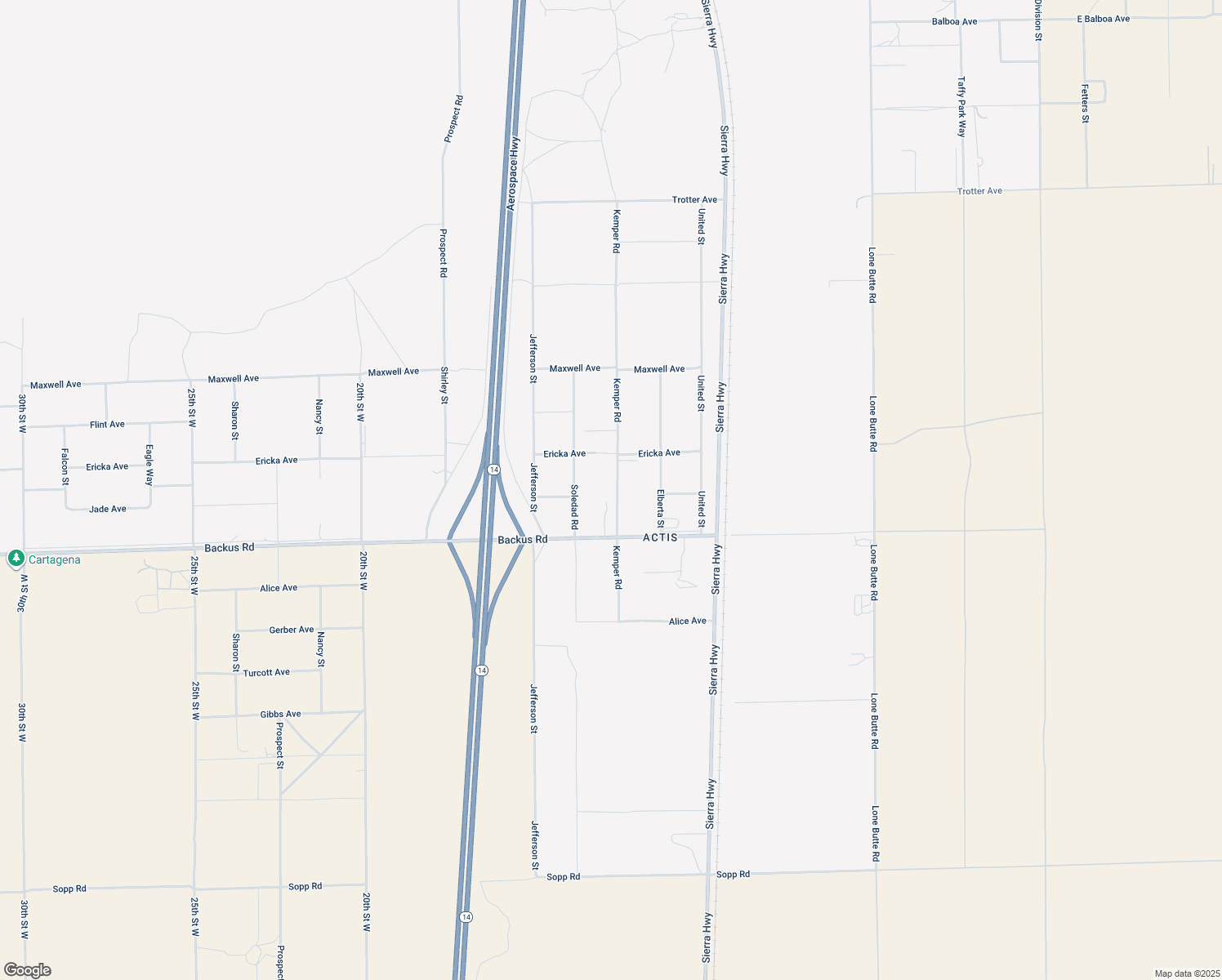 map of restaurants, bars, coffee shops, grocery stores, and more near 9129 Kemper Road in Mojave