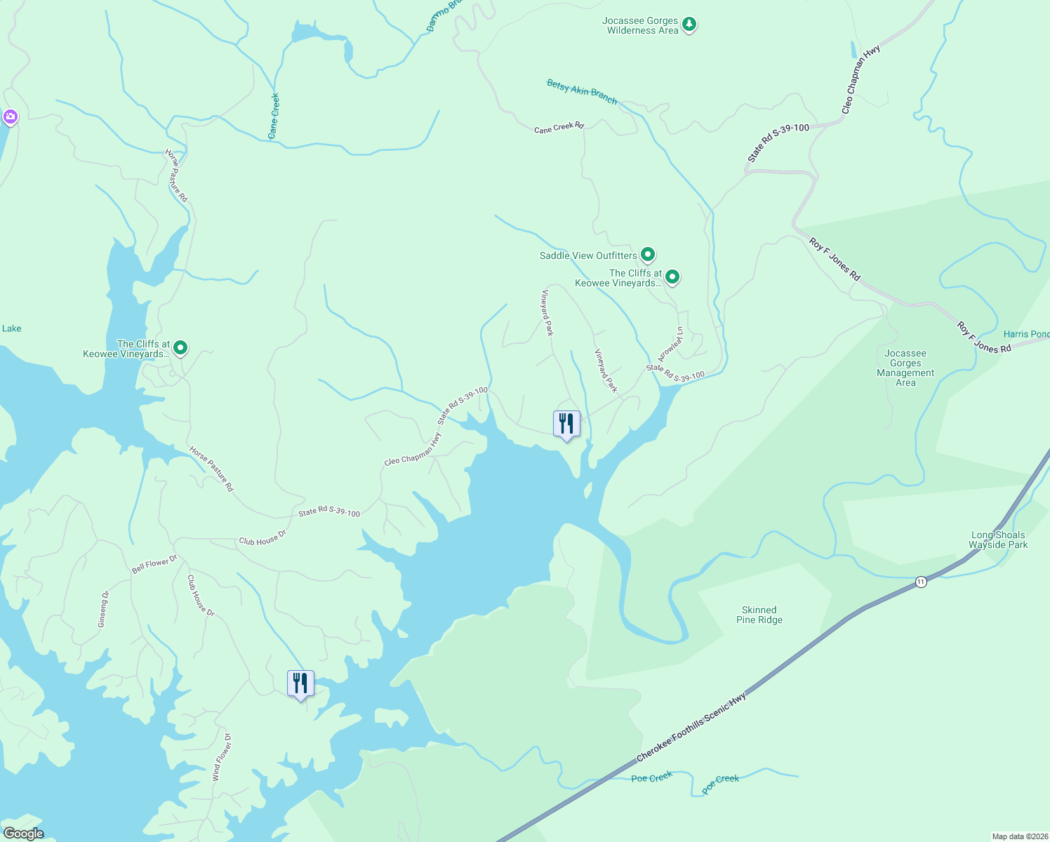 map of restaurants, bars, coffee shops, grocery stores, and more near 104 Princess Tree Way in Sunset