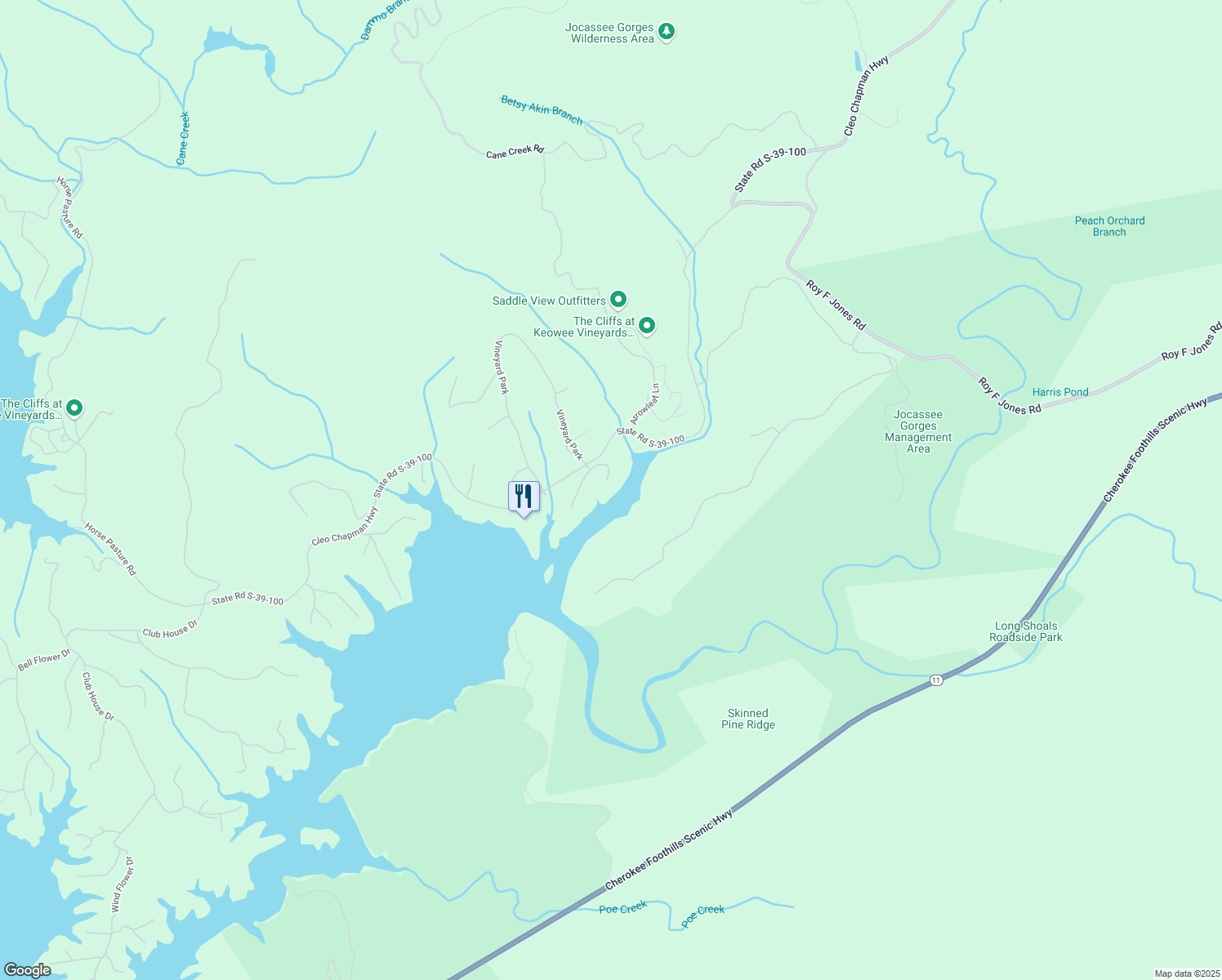 map of restaurants, bars, coffee shops, grocery stores, and more near 119 Trout Lily Lane in Sunset