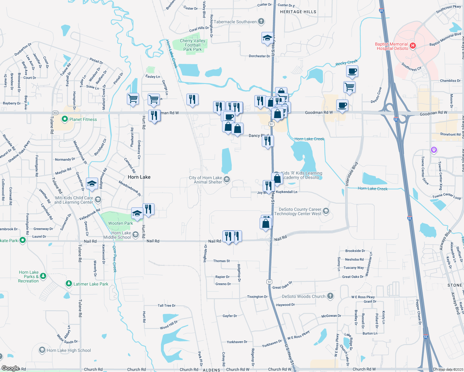 1800 Joy Circle, Horn Lake MS Walk Score