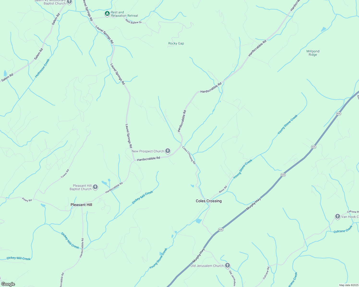 map of restaurants, bars, coffee shops, grocery stores, and more near 3039 Hardscrabble Road in Mineral Bluff
