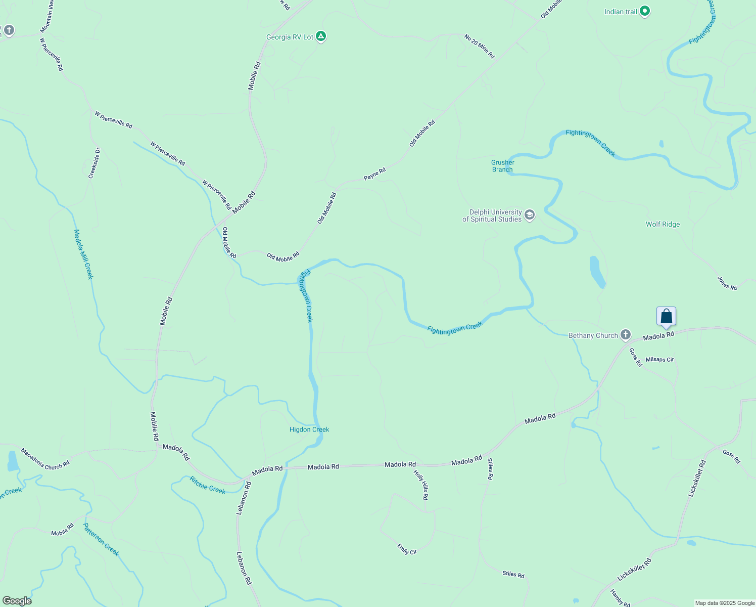 map of restaurants, bars, coffee shops, grocery stores, and more near 208 Sweetwater Trail in Epworth