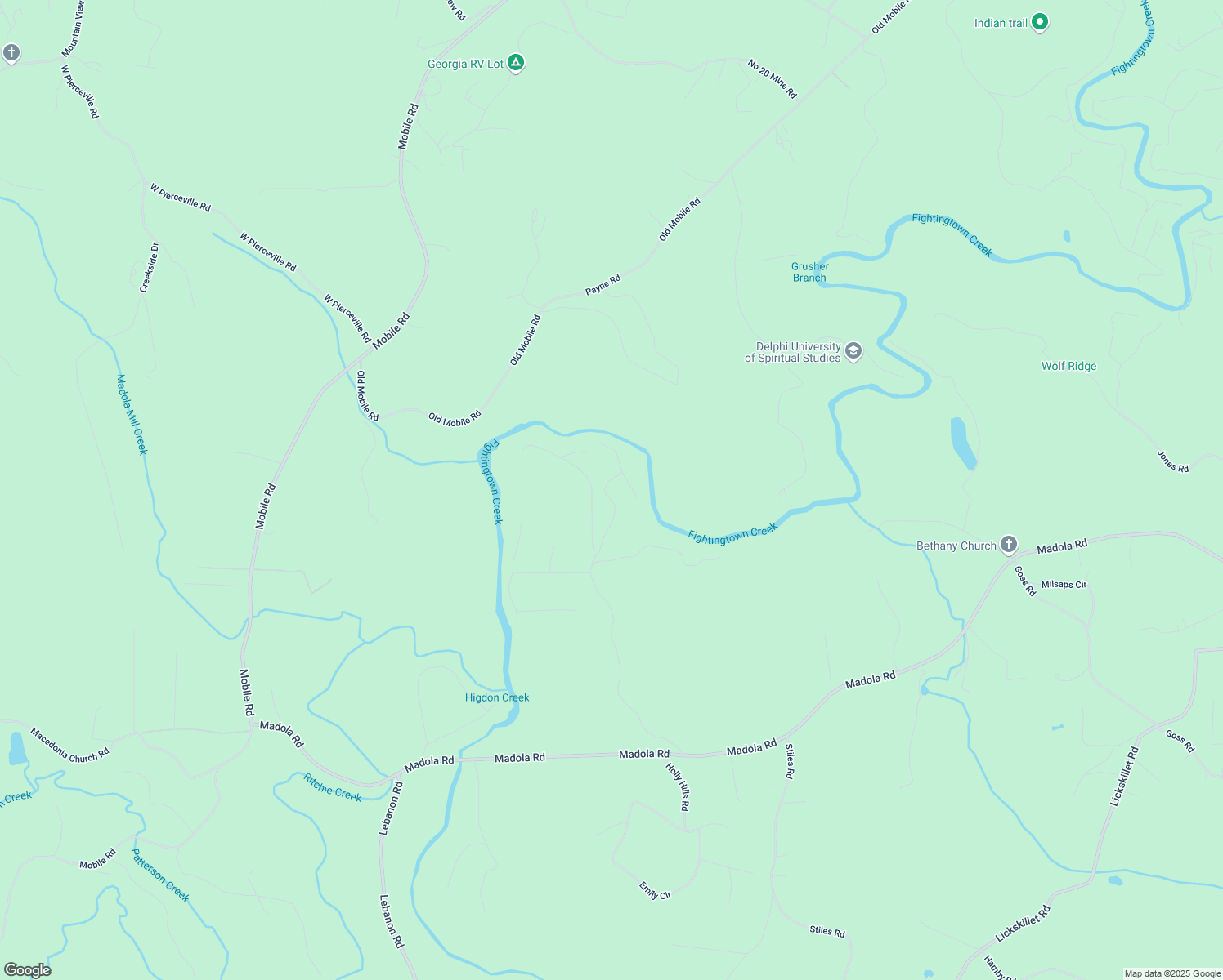 map of restaurants, bars, coffee shops, grocery stores, and more near 208 Sweetwater Trail in Epworth