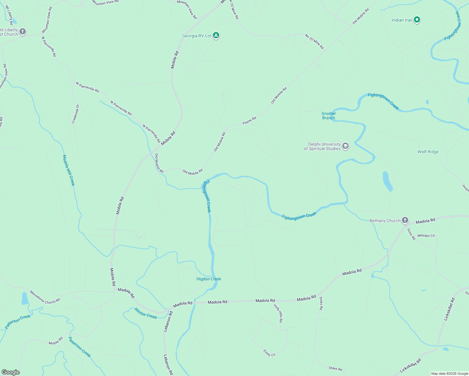 map of restaurants, bars, coffee shops, grocery stores, and more near 1000 Sunset Road in Fannin