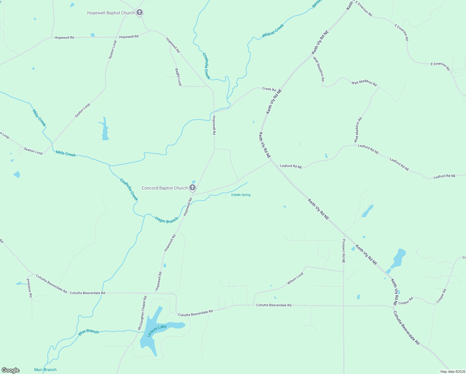 map of restaurants, bars, coffee shops, grocery stores, and more near 1085 Tucker Church Road in Cohutta