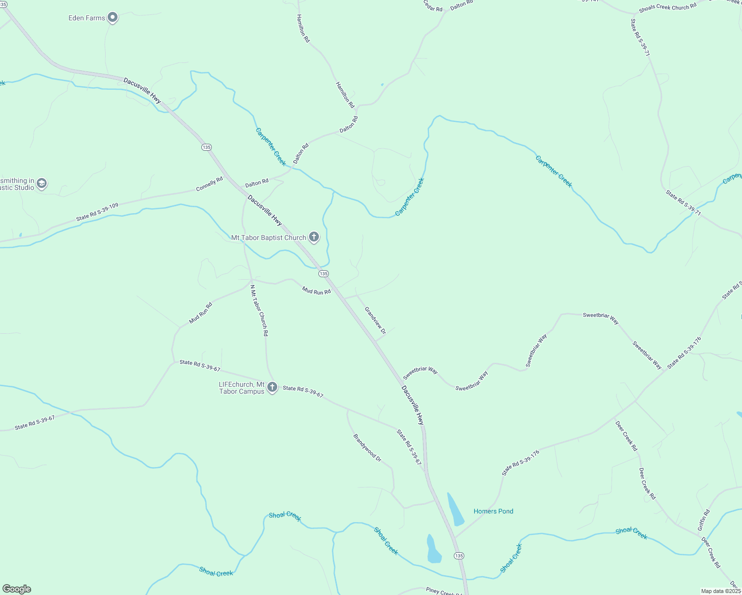 map of restaurants, bars, coffee shops, grocery stores, and more near 246 Peaceful Lane in Easley