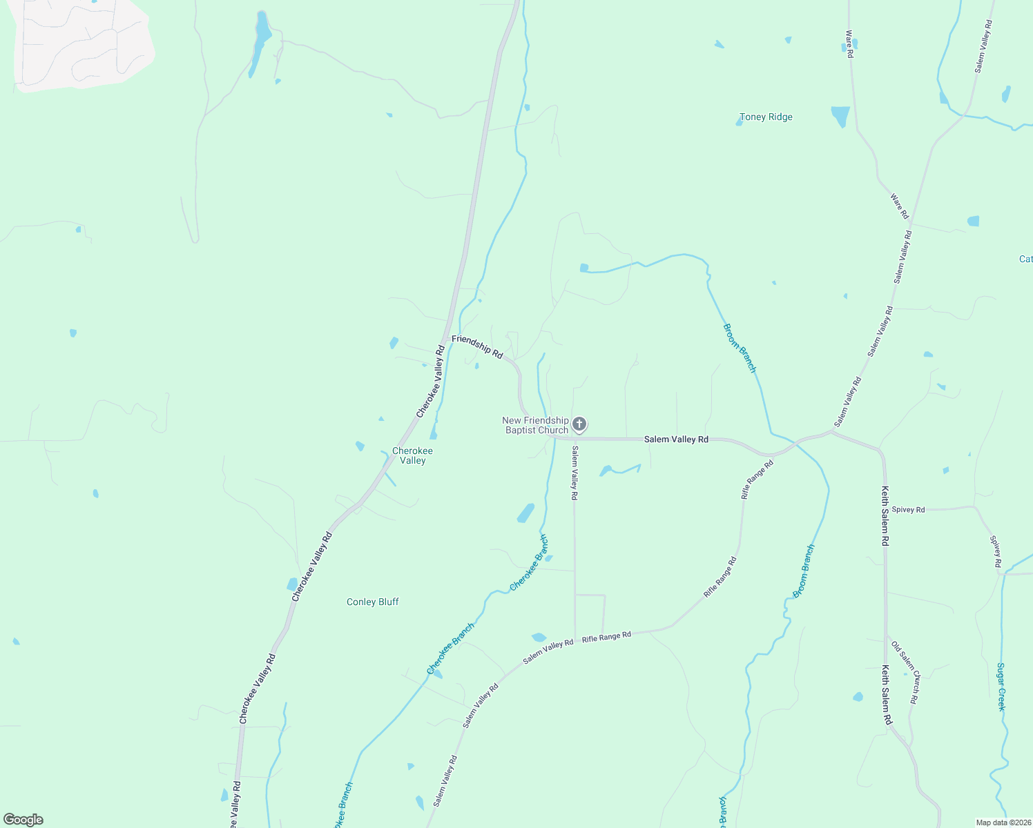 map of restaurants, bars, coffee shops, grocery stores, and more near 262 Friendship Road in Ringgold