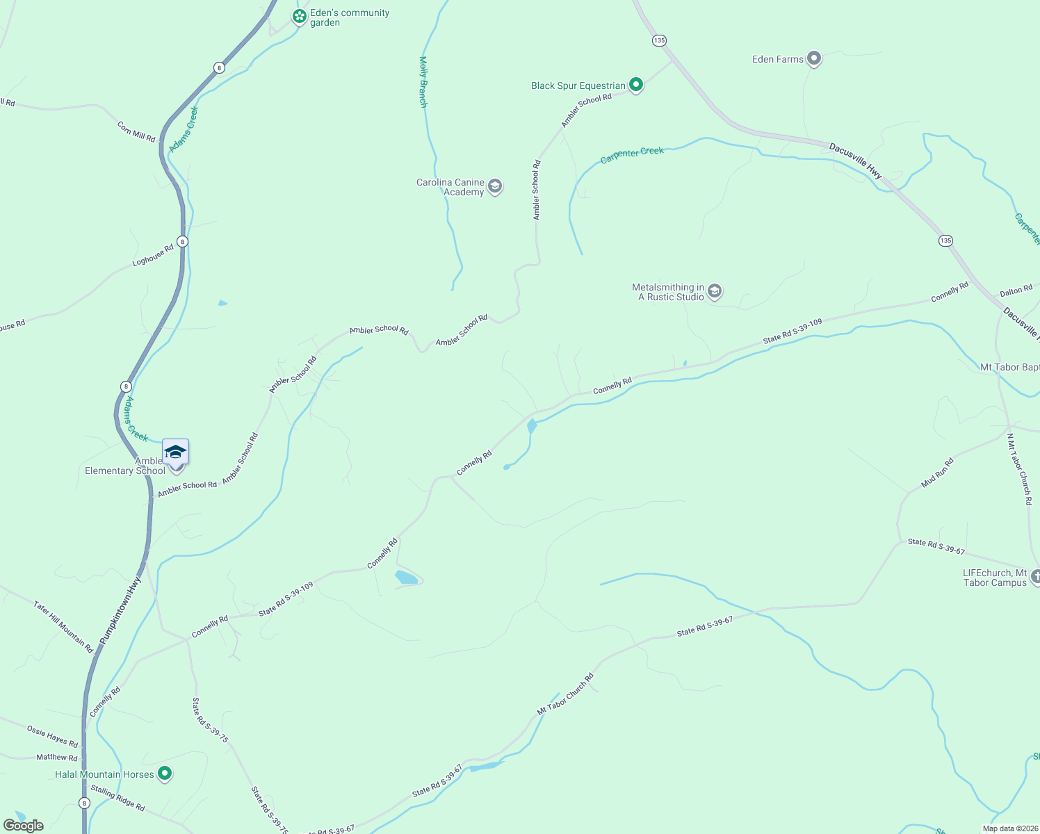 map of restaurants, bars, coffee shops, grocery stores, and more near 572 Connelly Road in Pickens