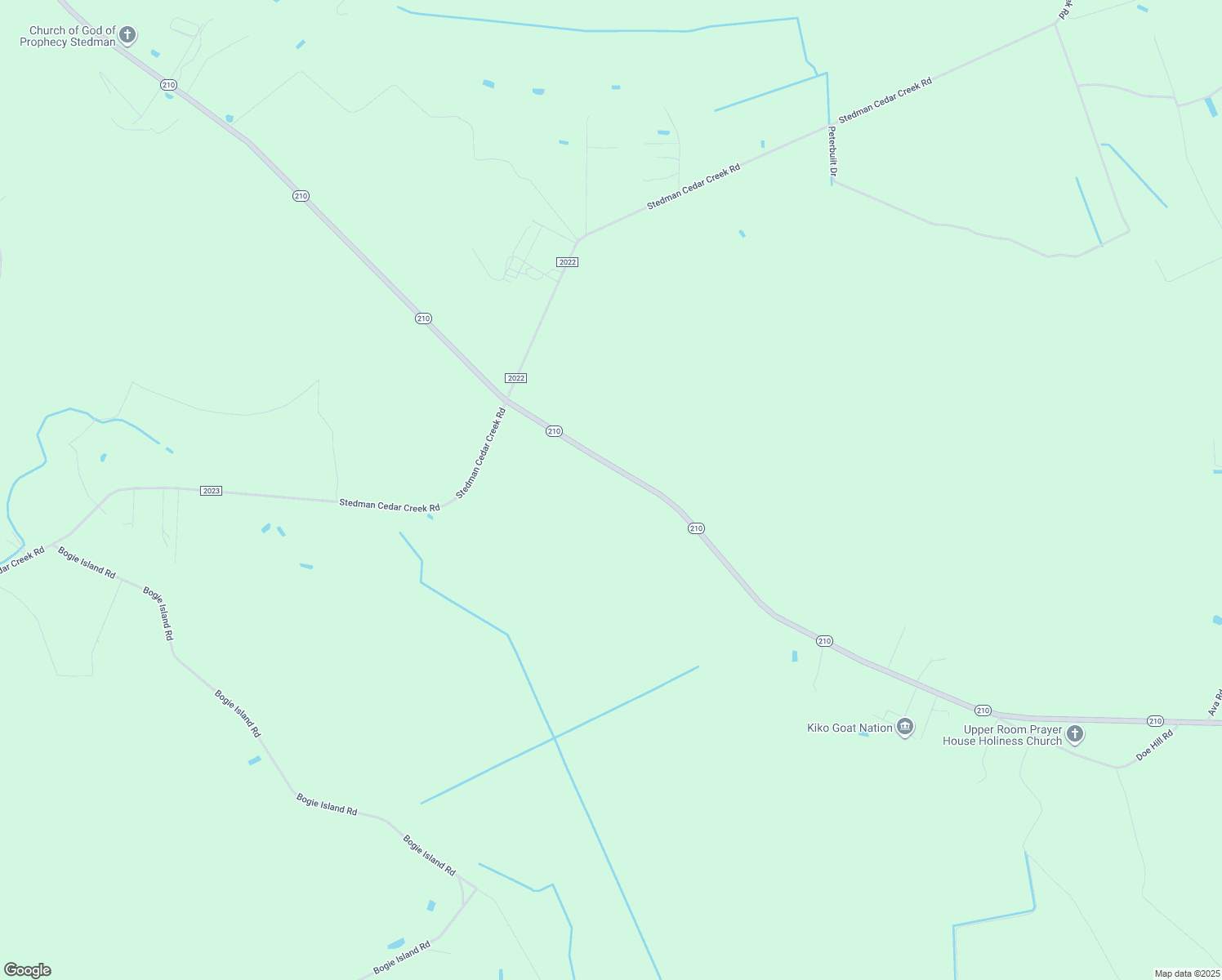 map of restaurants, bars, coffee shops, grocery stores, and more near 6424 Highway 210 in Stedman