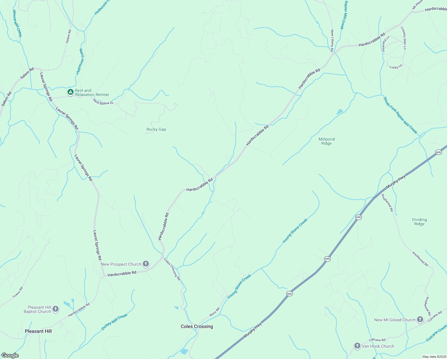 map of restaurants, bars, coffee shops, grocery stores, and more near 1171 Laurel Crest Lane in Mineral Bluff