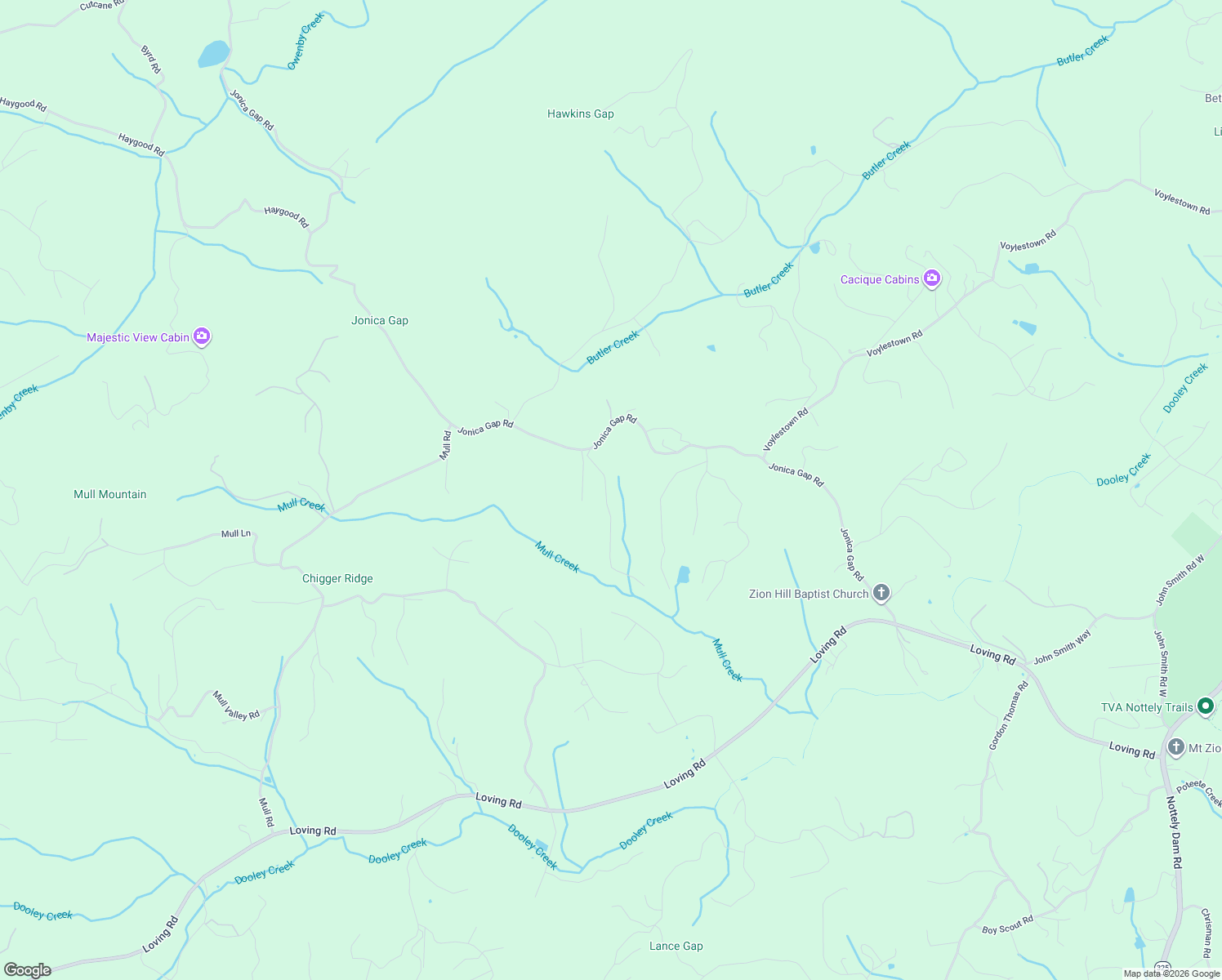 map of restaurants, bars, coffee shops, grocery stores, and more near 6044 Dowd Road in Morganton
