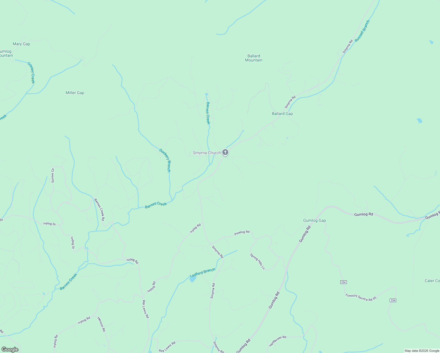 map of restaurants, bars, coffee shops, grocery stores, and more near 57 King Place in Young Harris