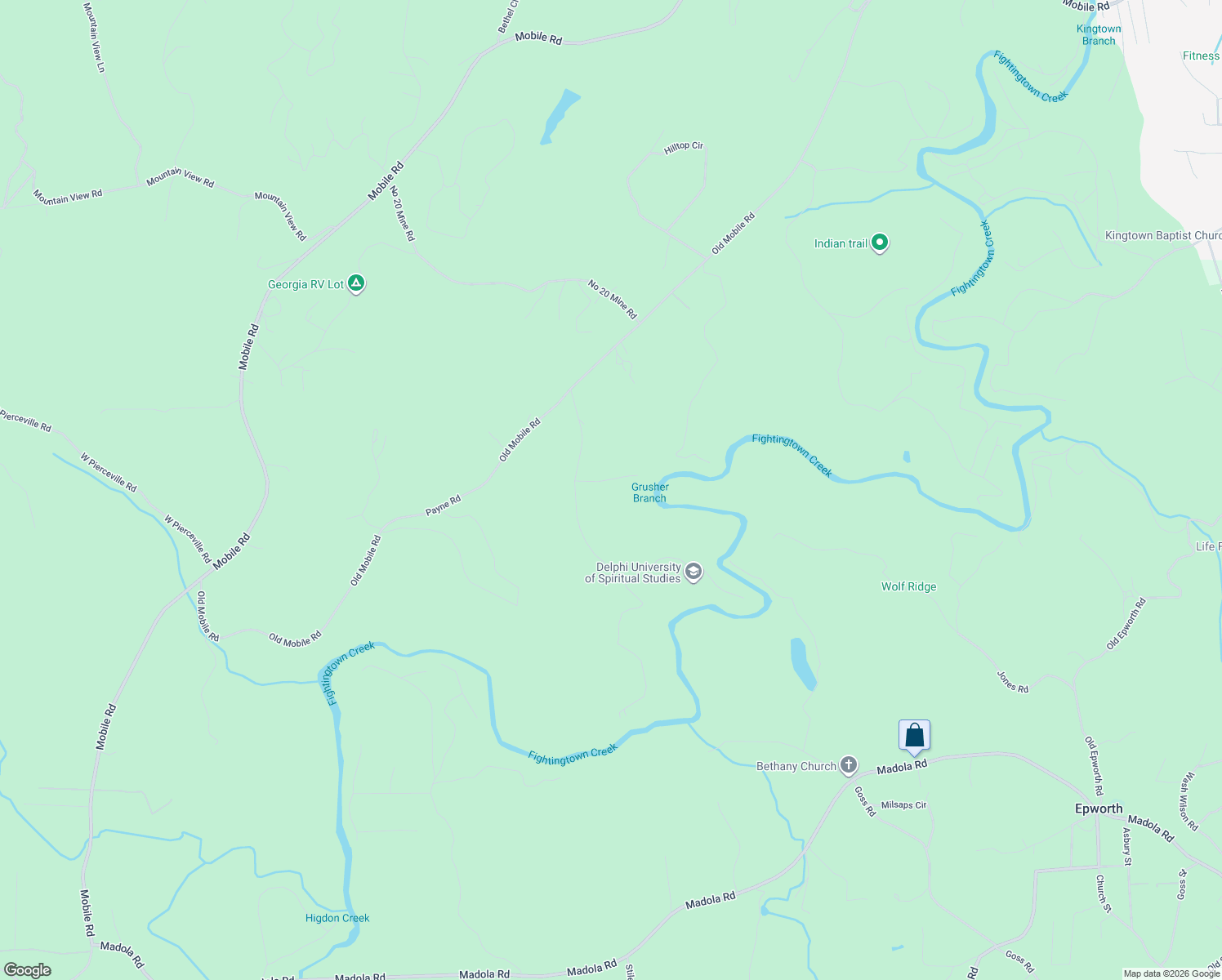 map of restaurants, bars, coffee shops, grocery stores, and more near 192 Delphi Hills Lane in McCaysville