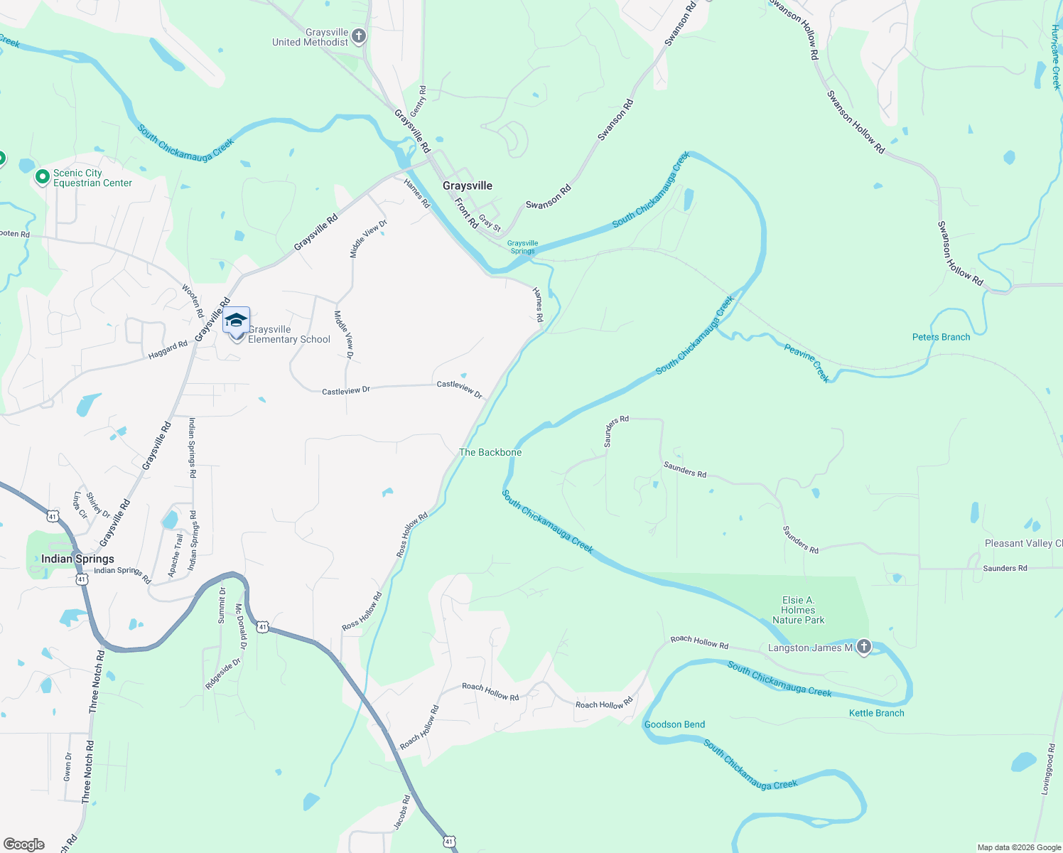 map of restaurants, bars, coffee shops, grocery stores, and more near 906 Dug Road in Ringgold