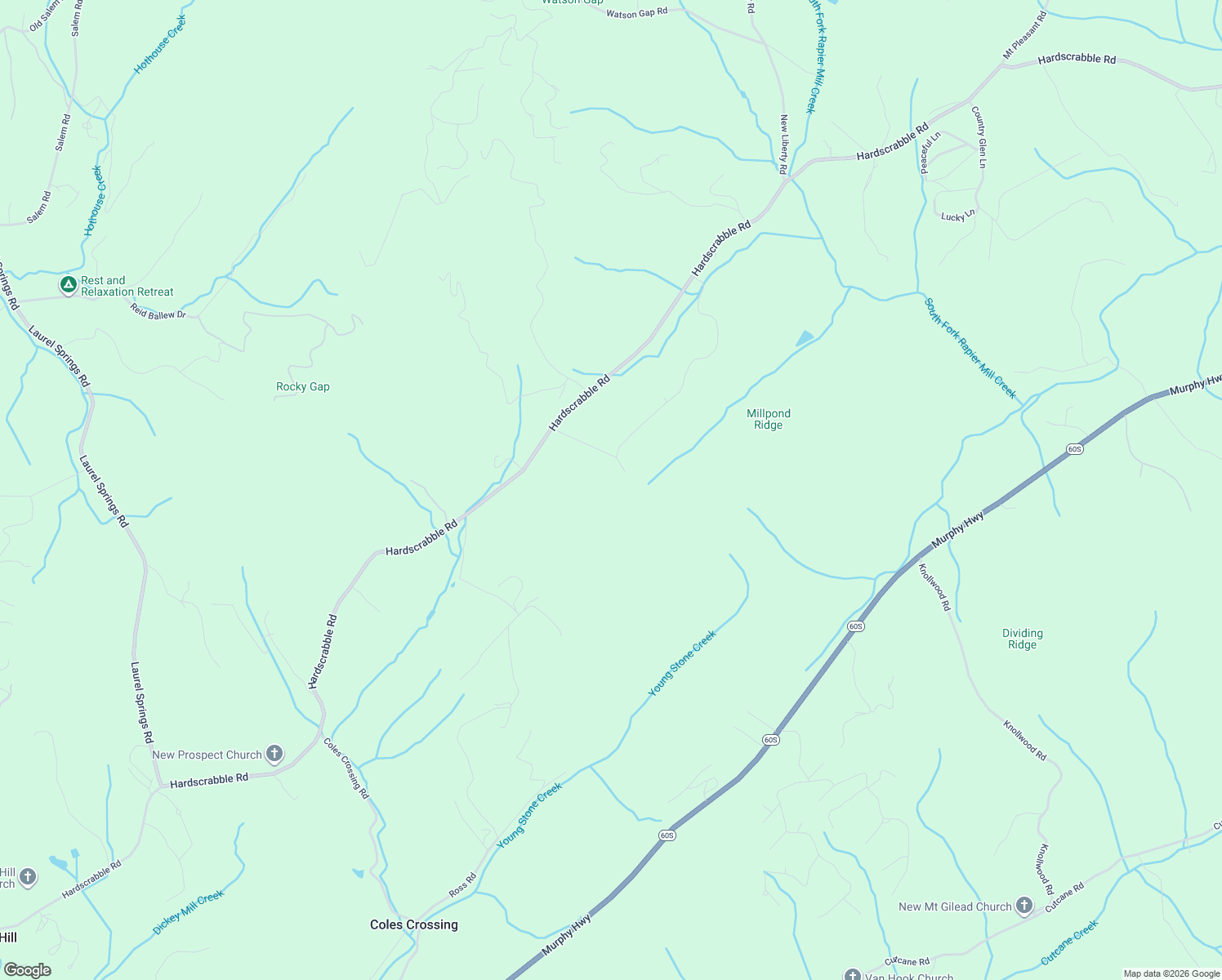 map of restaurants, bars, coffee shops, grocery stores, and more near 178 Arp Road in Mineral Bluff