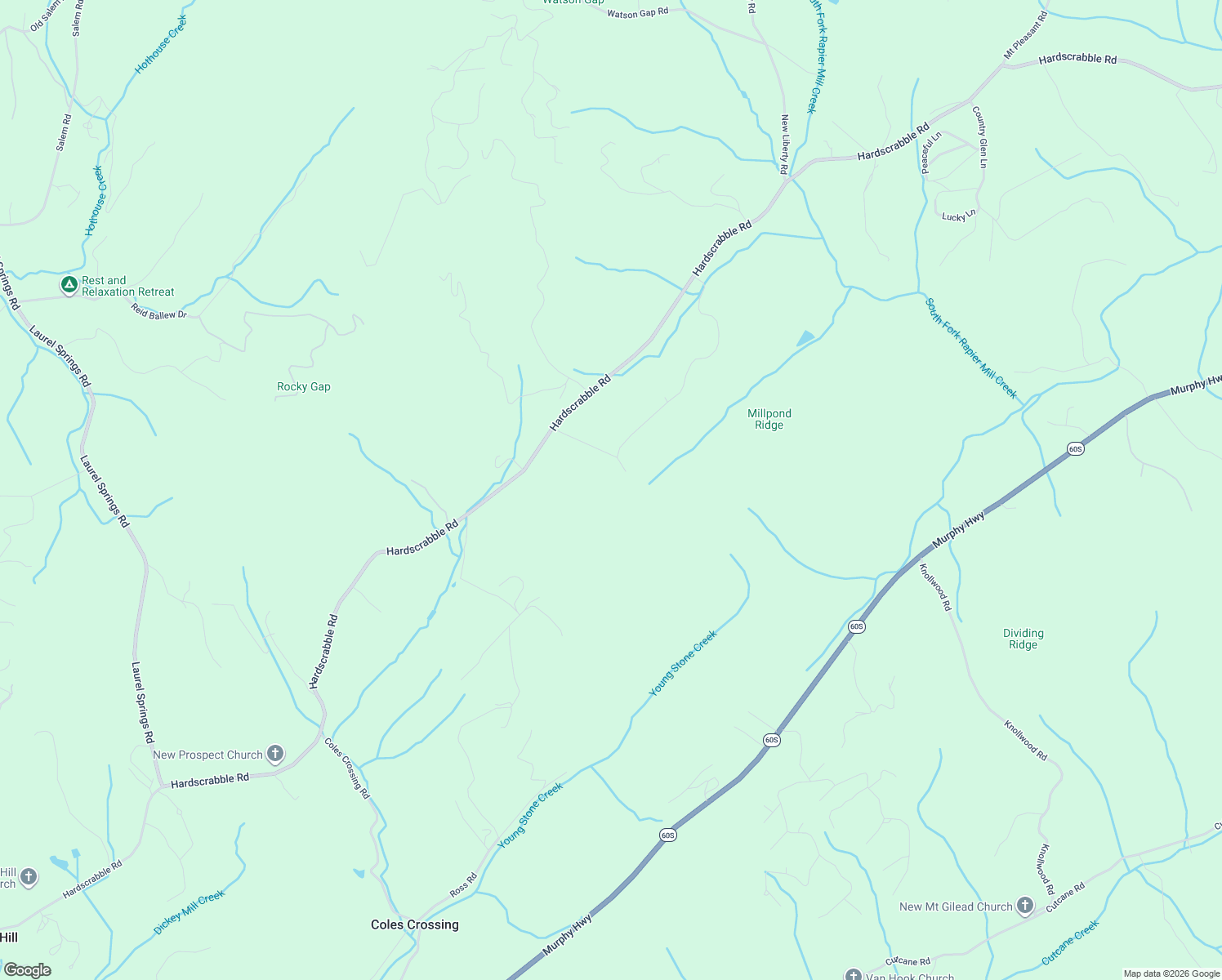 map of restaurants, bars, coffee shops, grocery stores, and more near 178 Arp Road in Mineral Bluff