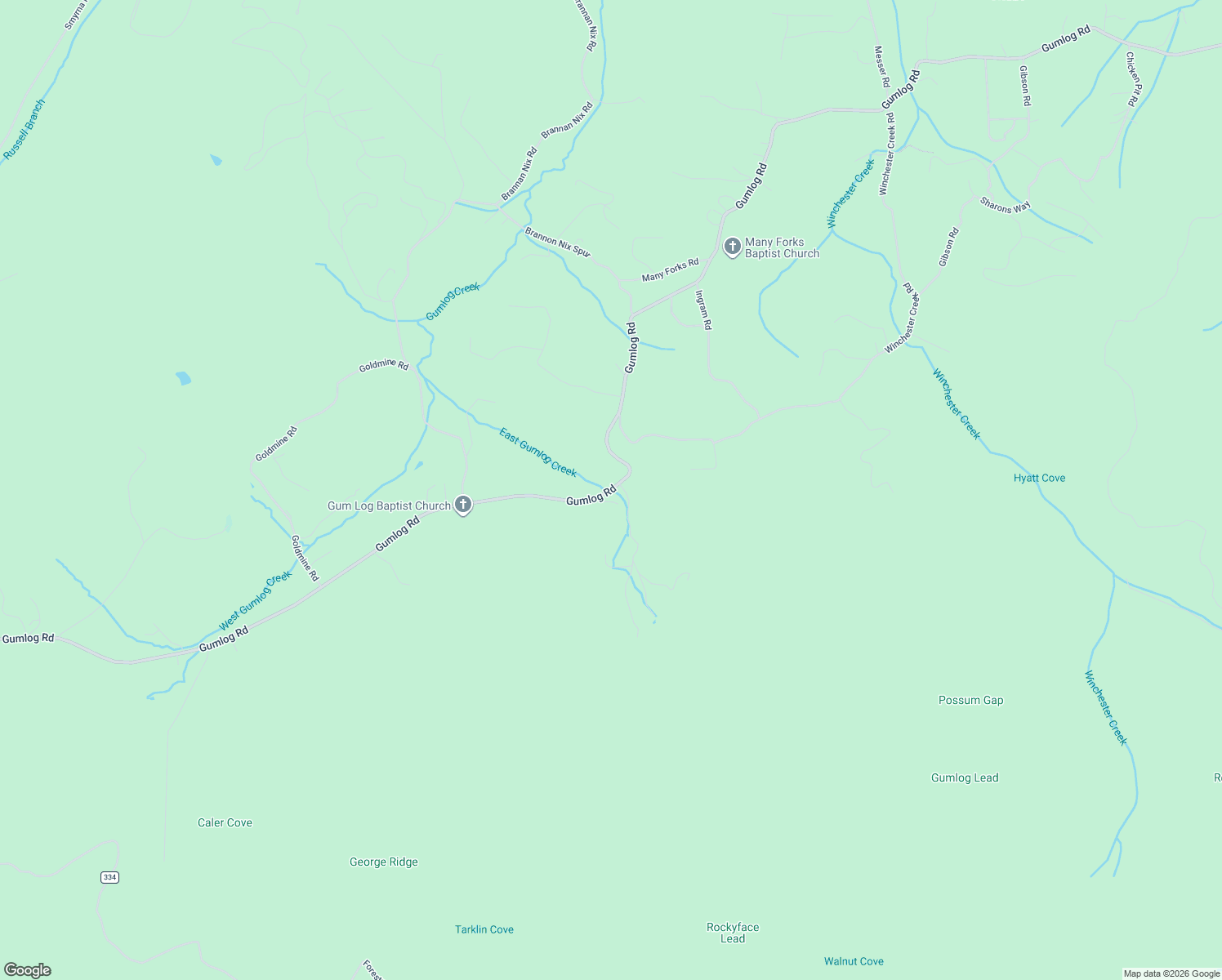 map of restaurants, bars, coffee shops, grocery stores, and more near 10 County Line Road in Young Harris