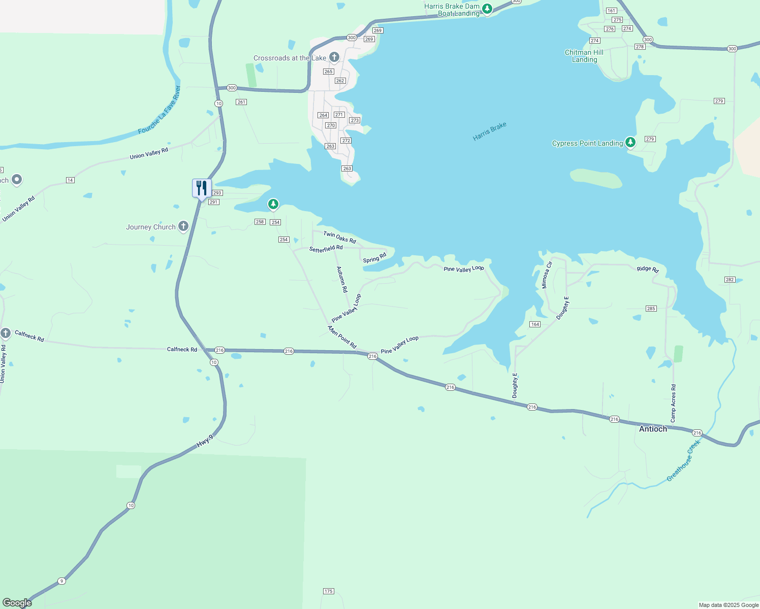 map of restaurants, bars, coffee shops, grocery stores, and more near 324 Pine Valley Loop in Houston