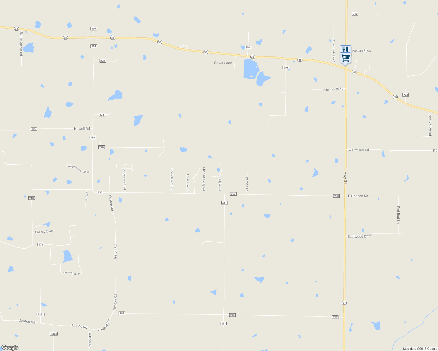 map of restaurants, bars, coffee shops, grocery stores, and more near 73 Myka Drive in Ward