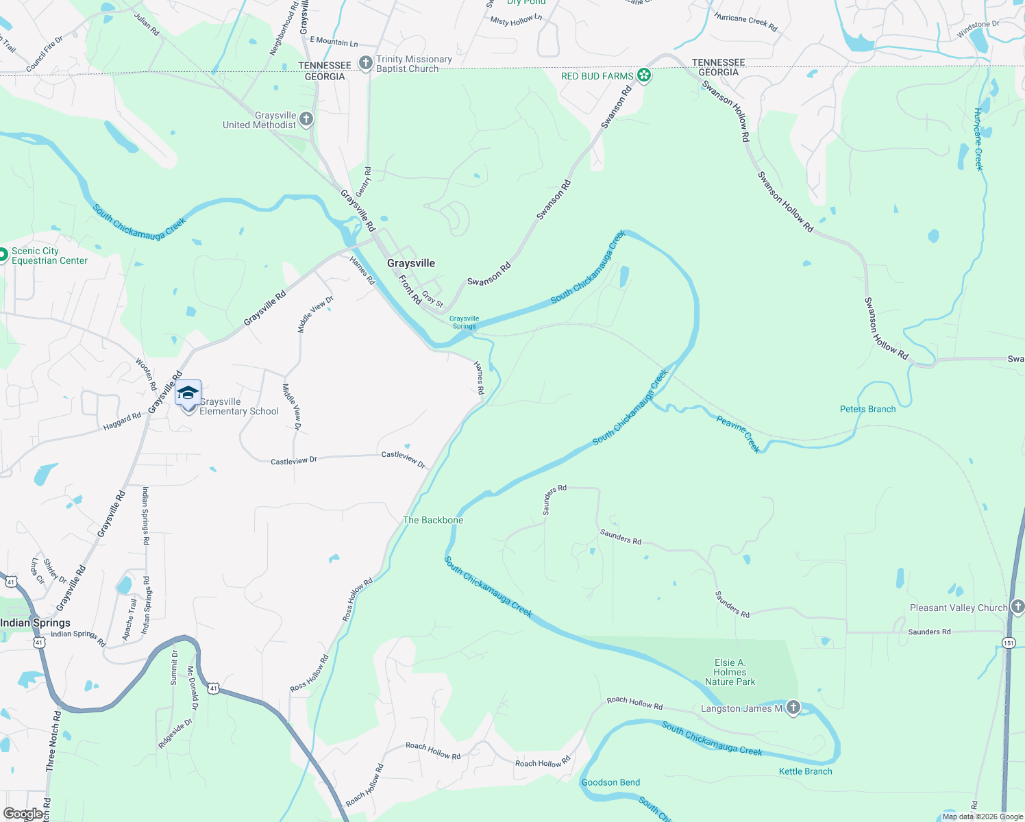 map of restaurants, bars, coffee shops, grocery stores, and more near 906 Dug Road in Ringgold