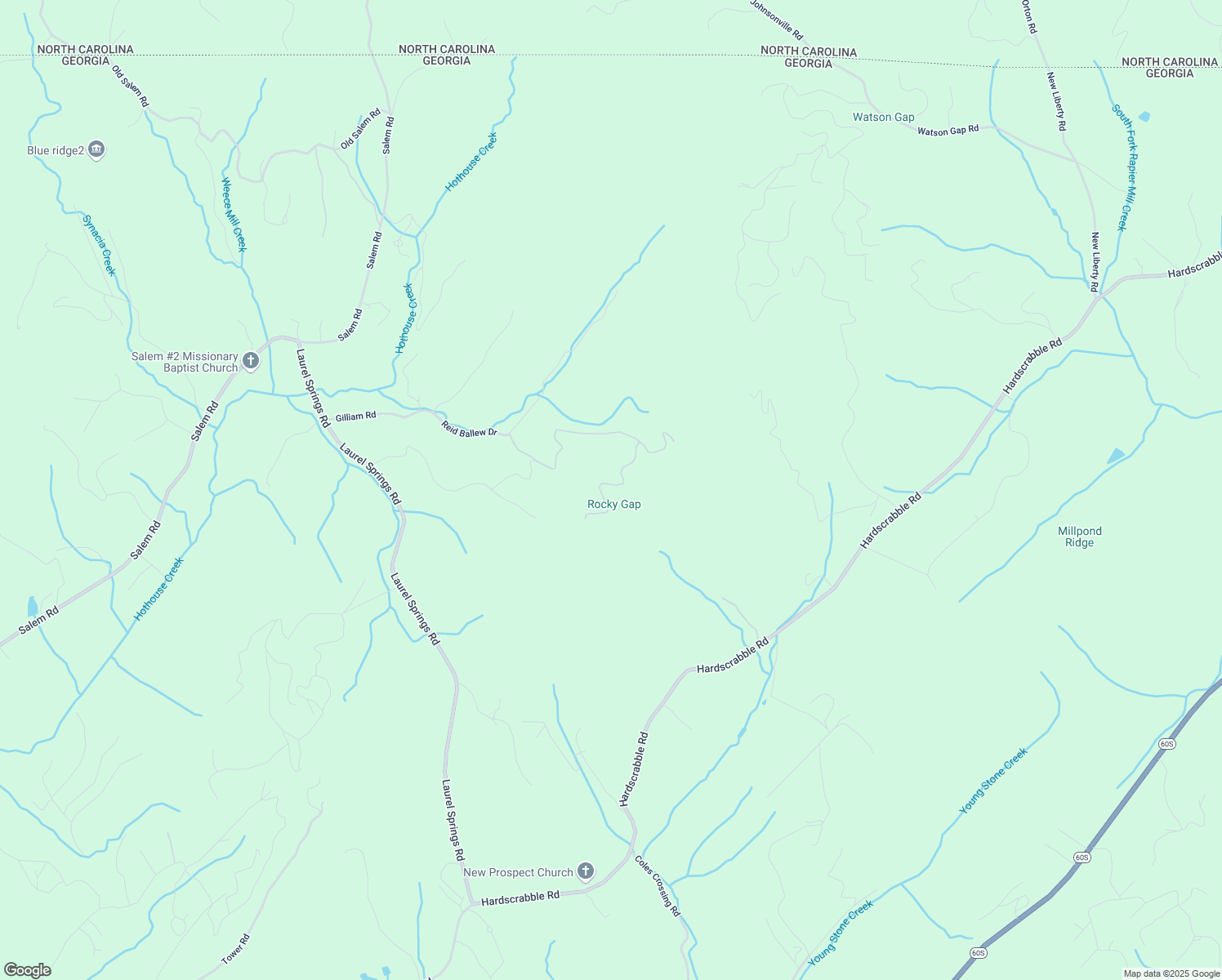 map of restaurants, bars, coffee shops, grocery stores, and more near 1324 Dana Road in Mineral Bluff