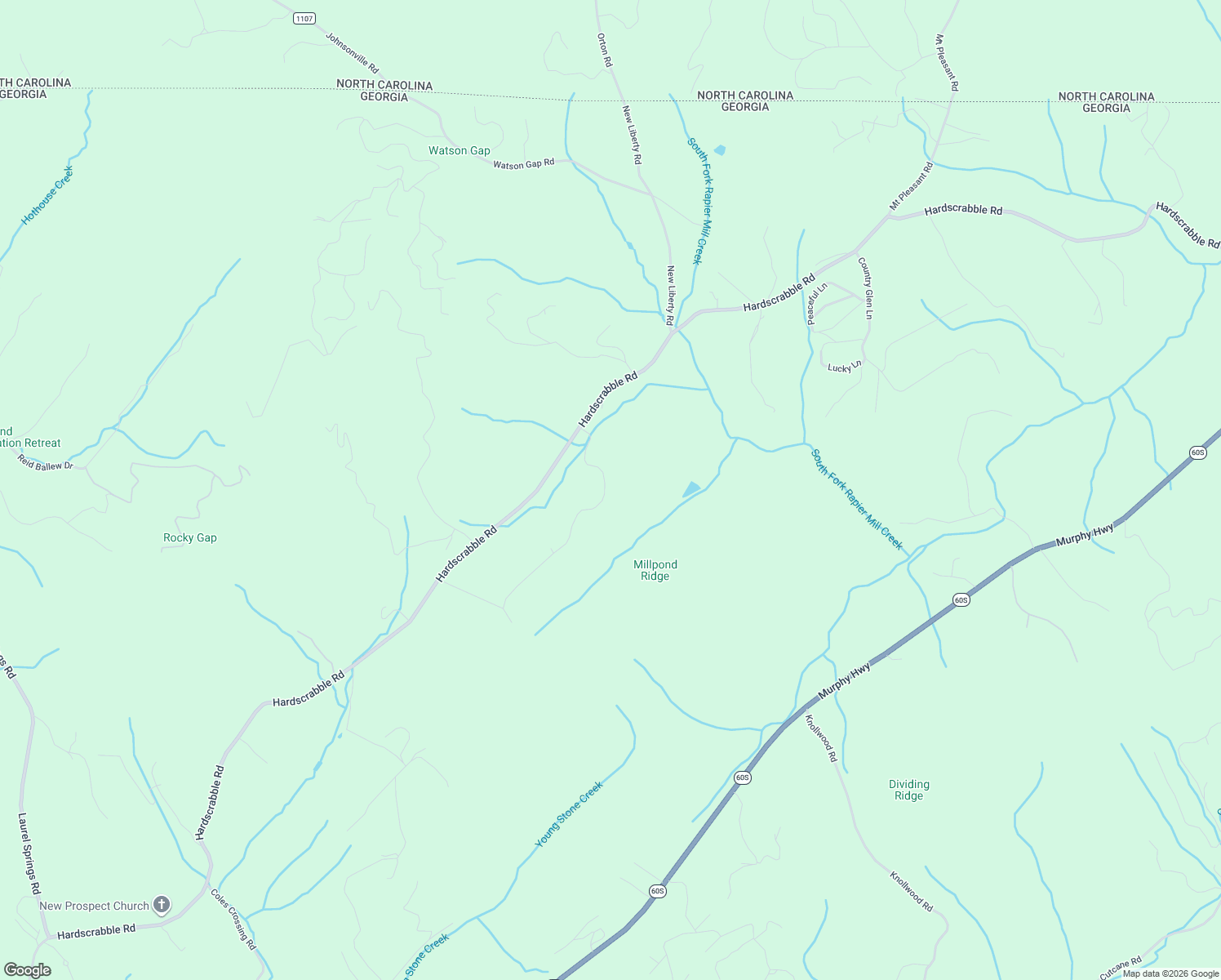map of restaurants, bars, coffee shops, grocery stores, and more near 644 Arp Road in Mineral Bluff
