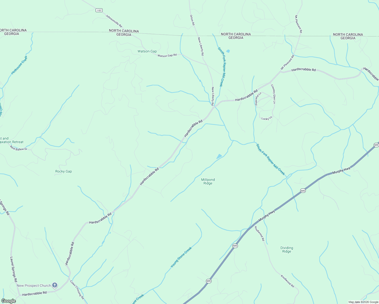 map of restaurants, bars, coffee shops, grocery stores, and more near 644 Arp Road in Mineral Bluff