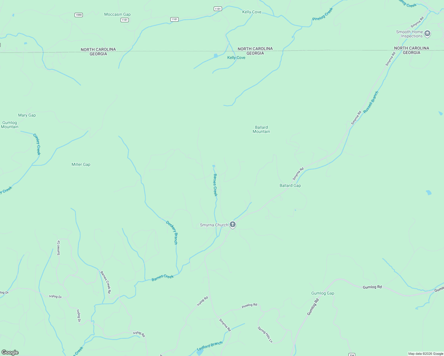 map of restaurants, bars, coffee shops, grocery stores, and more near 152 Dockery Ridge Road in Young Harris