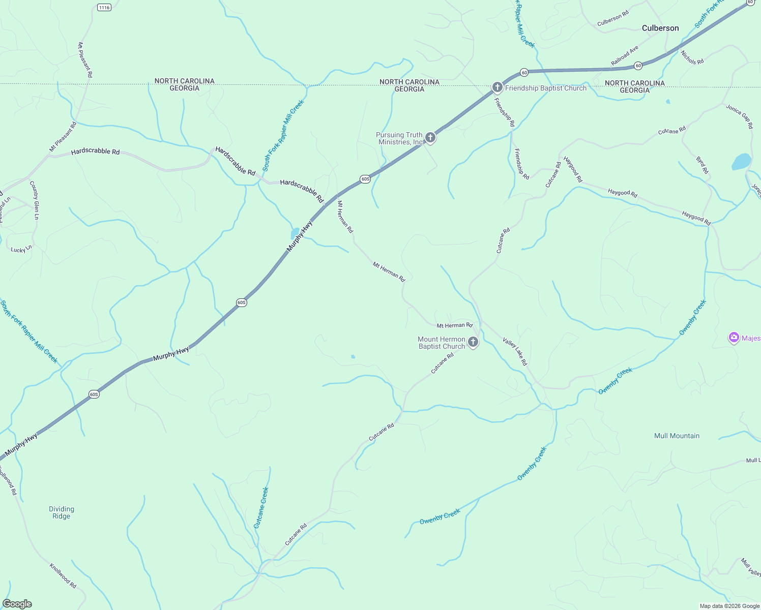 map of restaurants, bars, coffee shops, grocery stores, and more near 206 Havanogotta Road in Mineral Bluff