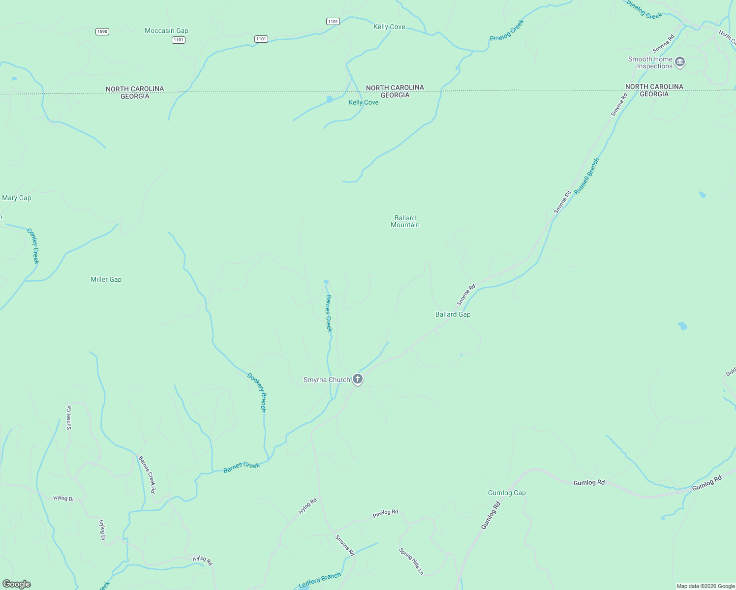 map of restaurants, bars, coffee shops, grocery stores, and more near 1601-1723 Hidden Branch Drive in Young Harris