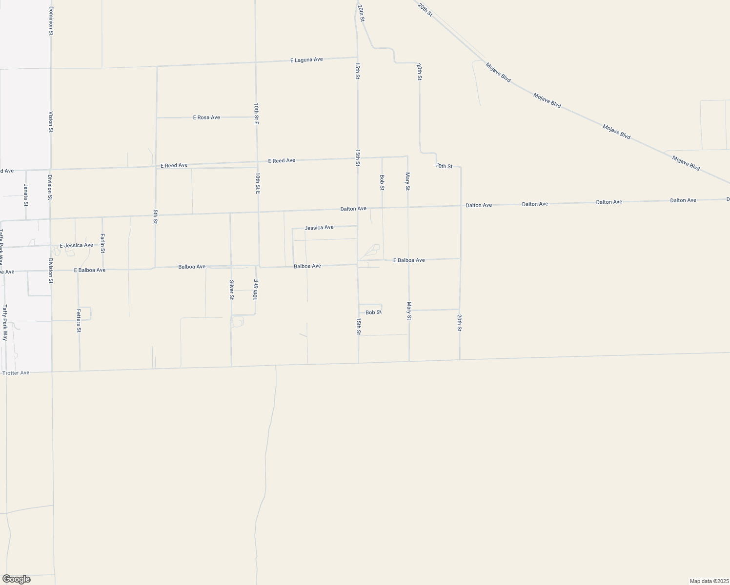 map of restaurants, bars, coffee shops, grocery stores, and more near 10364 15th Street in Mojave