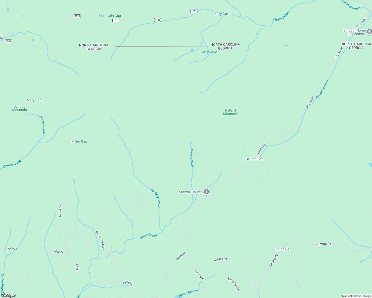 map of restaurants, bars, coffee shops, grocery stores, and more near 6725 Dockery Creek Road in Young Harris