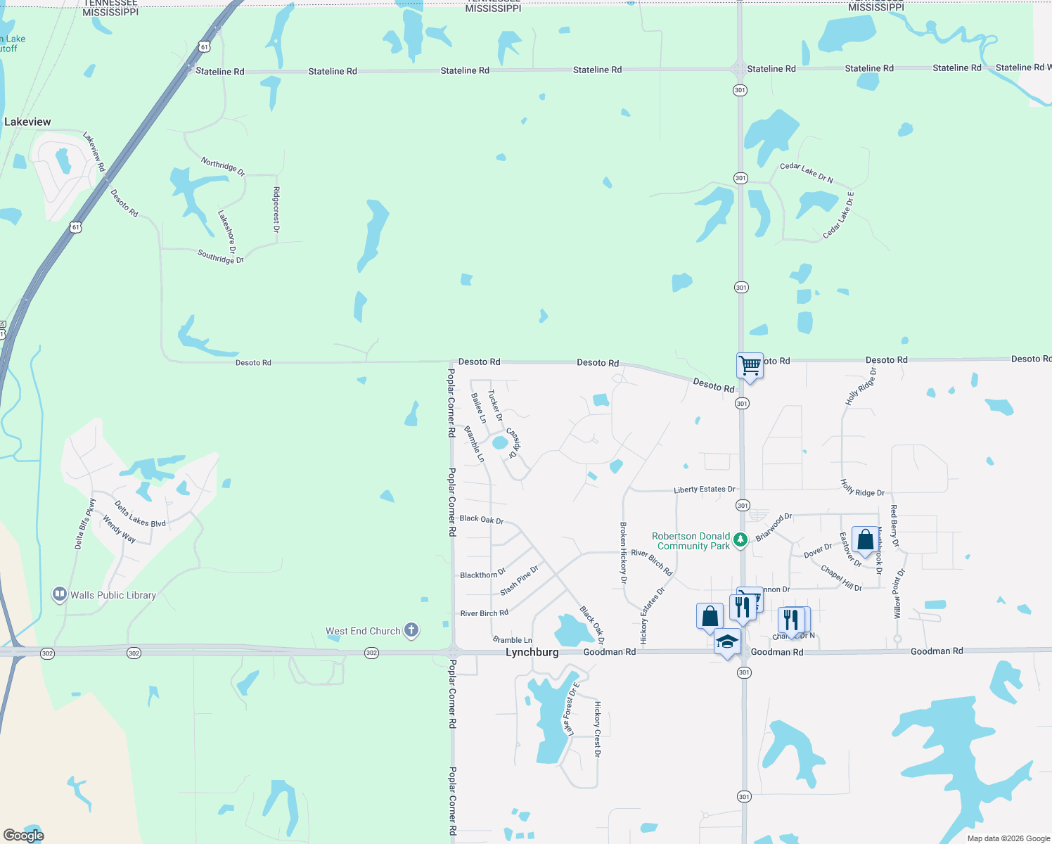 map of restaurants, bars, coffee shops, grocery stores, and more near 6719 Casey Cove in Walls