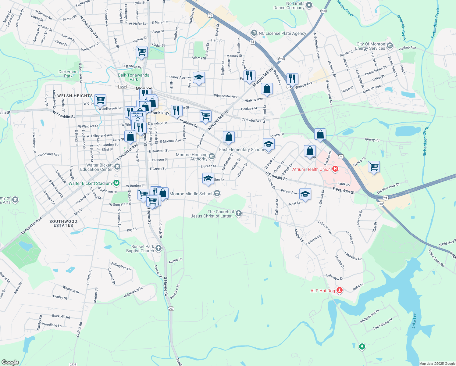 708 Cotton Street, Monroe NC Walk Score