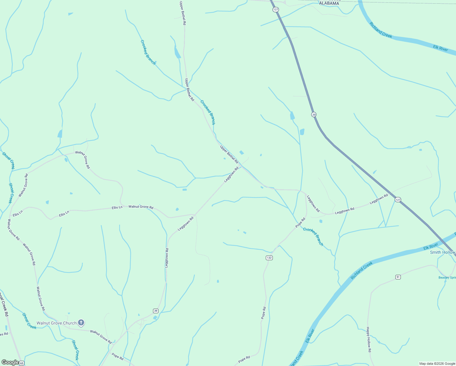 map of restaurants, bars, coffee shops, grocery stores, and more near 28986 Leggtown Road in Elkmont