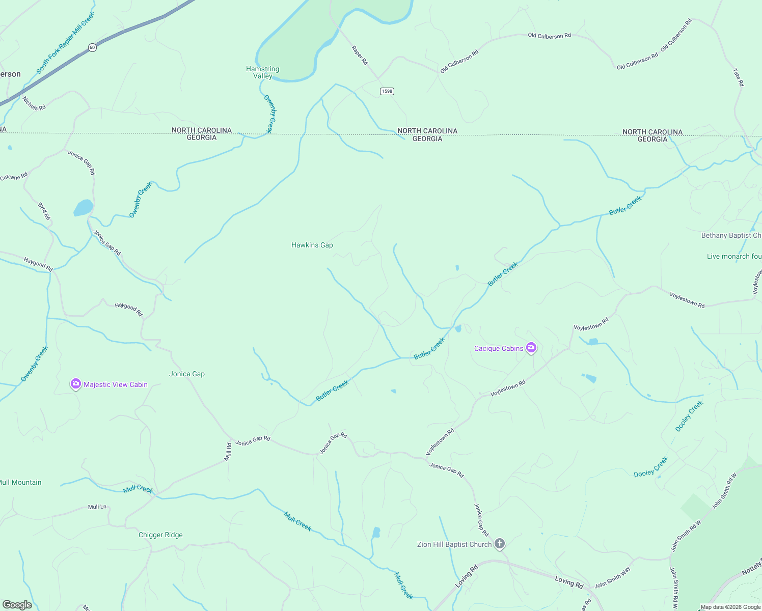 map of restaurants, bars, coffee shops, grocery stores, and more near 929 West Culberson Road in Morganton
