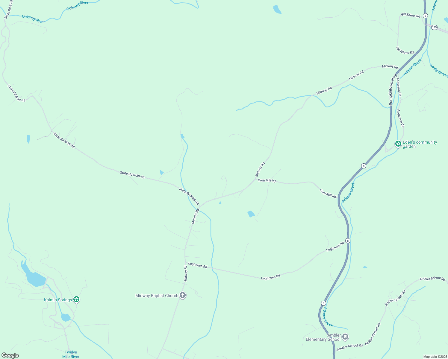 map of restaurants, bars, coffee shops, grocery stores, and more near 1549 Midway Road in Pickens