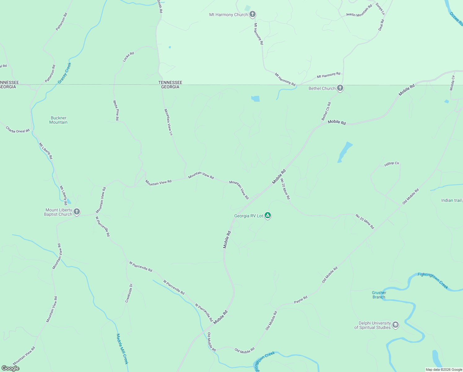 map of restaurants, bars, coffee shops, grocery stores, and more near 317 Mountain View Road in McCaysville