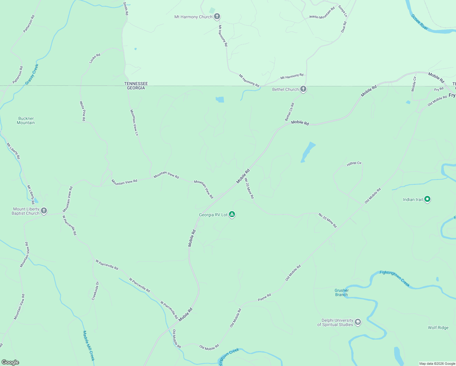 map of restaurants, bars, coffee shops, grocery stores, and more near 3866 Mobile Road in McCaysville