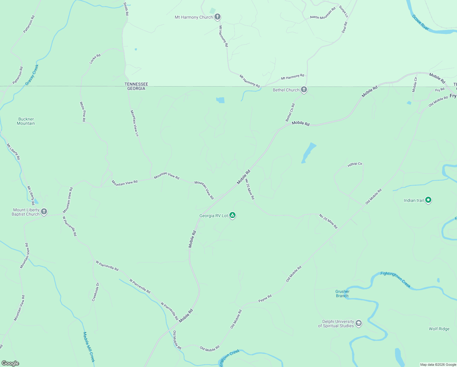 map of restaurants, bars, coffee shops, grocery stores, and more near 3866 Mobile Road in McCaysville