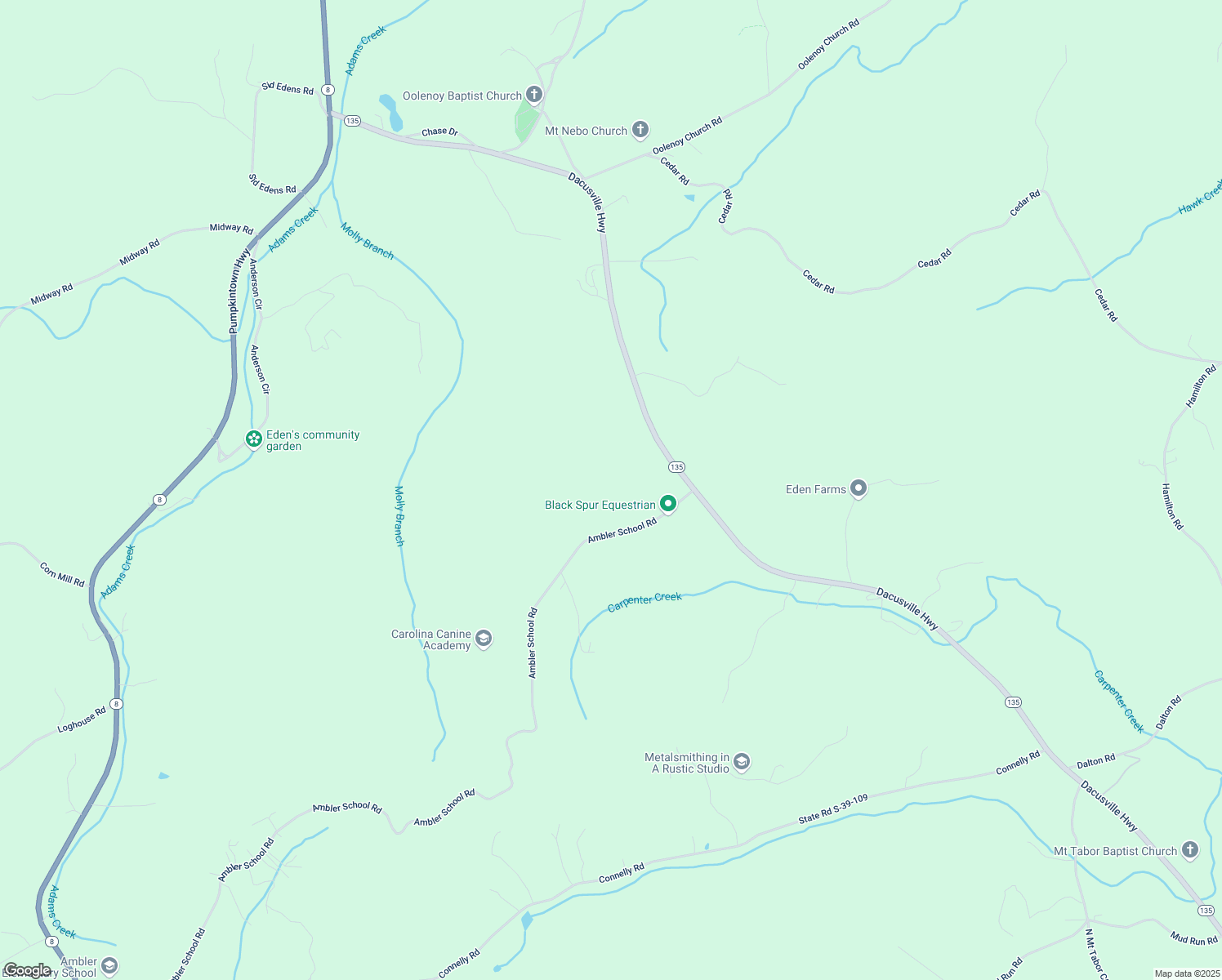 map of restaurants, bars, coffee shops, grocery stores, and more near 182 Ambler School Road in Pickens County