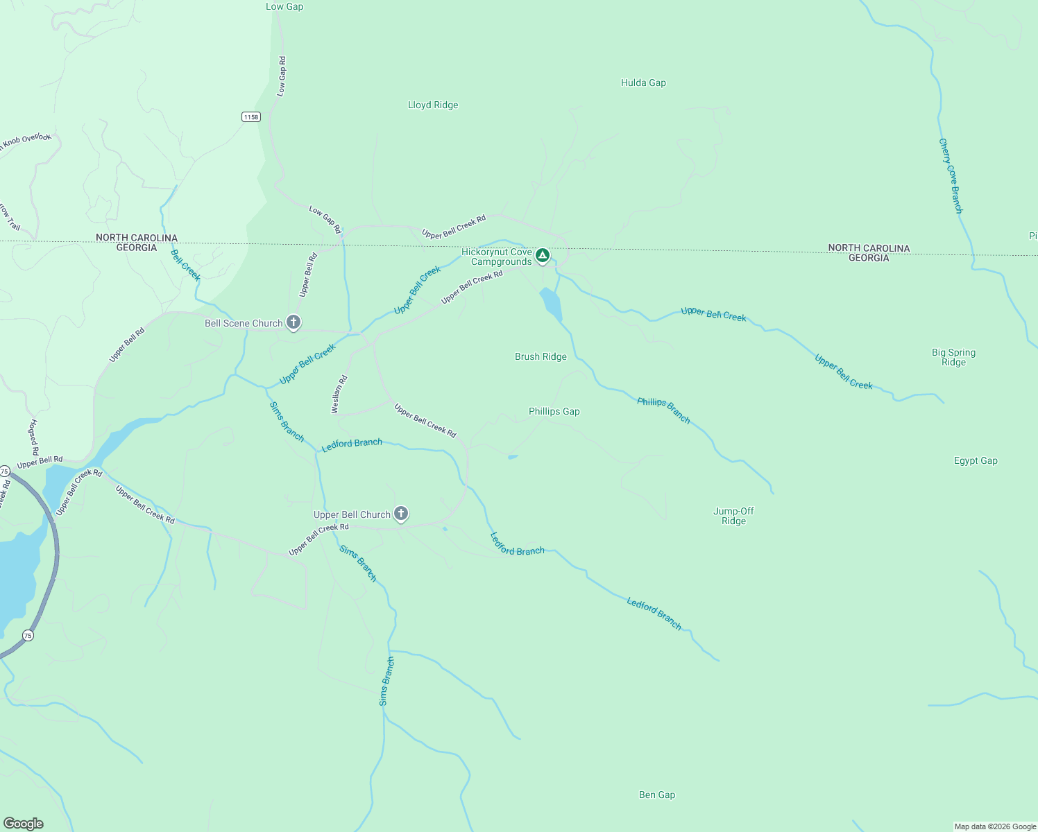 map of restaurants, bars, coffee shops, grocery stores, and more near 2100 Valley View Drive in Hiawassee