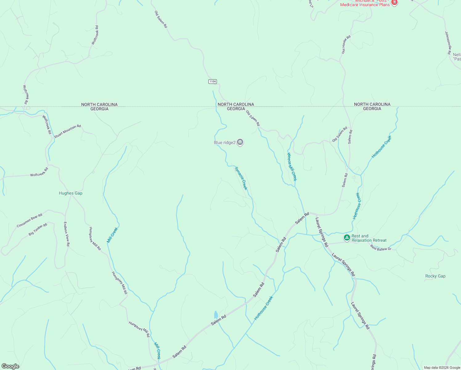 map of restaurants, bars, coffee shops, grocery stores, and more near 760 Synaica Drive in Mineral Bluff